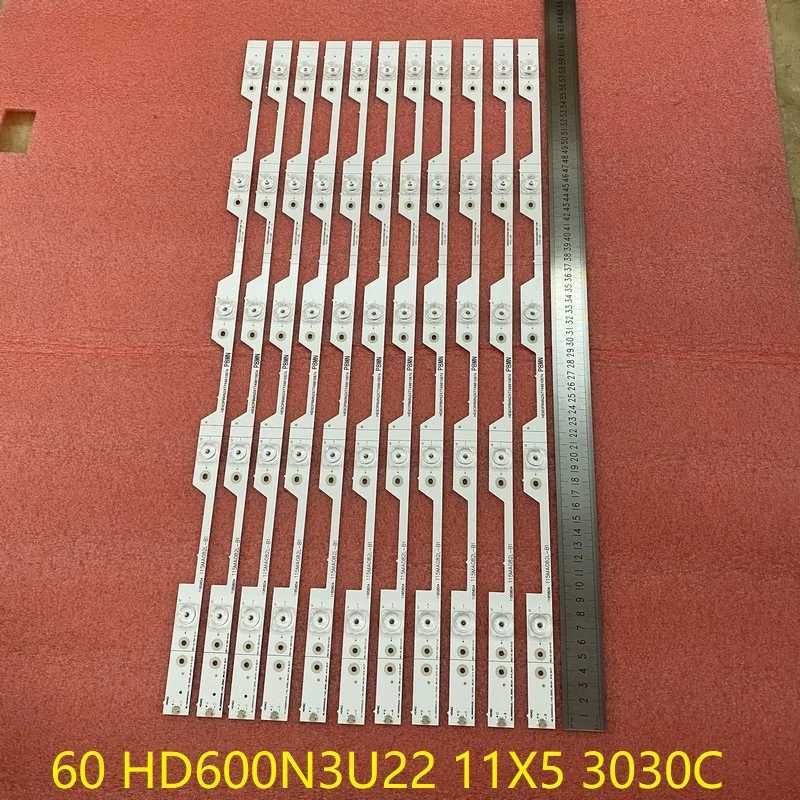 11pcs/set 5LED LED backlight Strip for Sharp LC-60P6070U 60DU6070 Hisense H60NEC5600 HD600N3U22-L2B HE60QZMN HD600N3U22 W250701