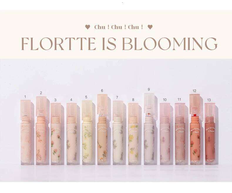 FLORTTE Beauty Lip Lasting Tint First Kiss Series Water Glossy To Meet Chu Blooming Liquid Lipstick Makeup Women Cosmetics X250702