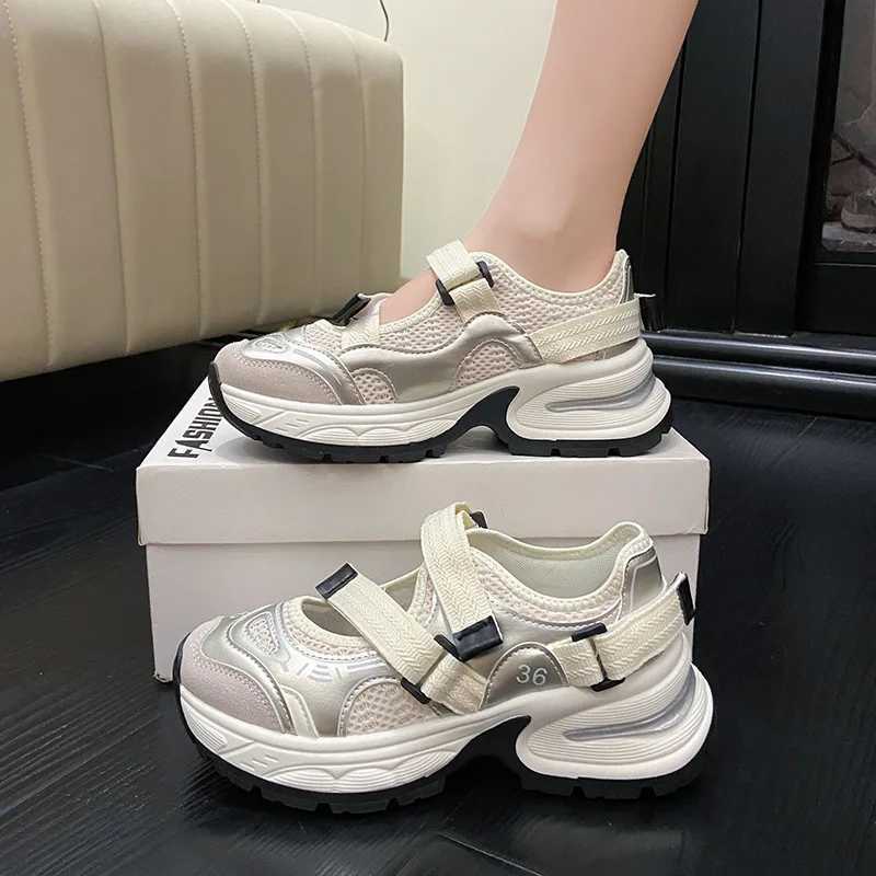 Womens Sandals Autumn New Thick Sole Hollow Head Pah Color Sports Shoes Casual Fi Increase Breathable Non-slip Shoes XJ260702