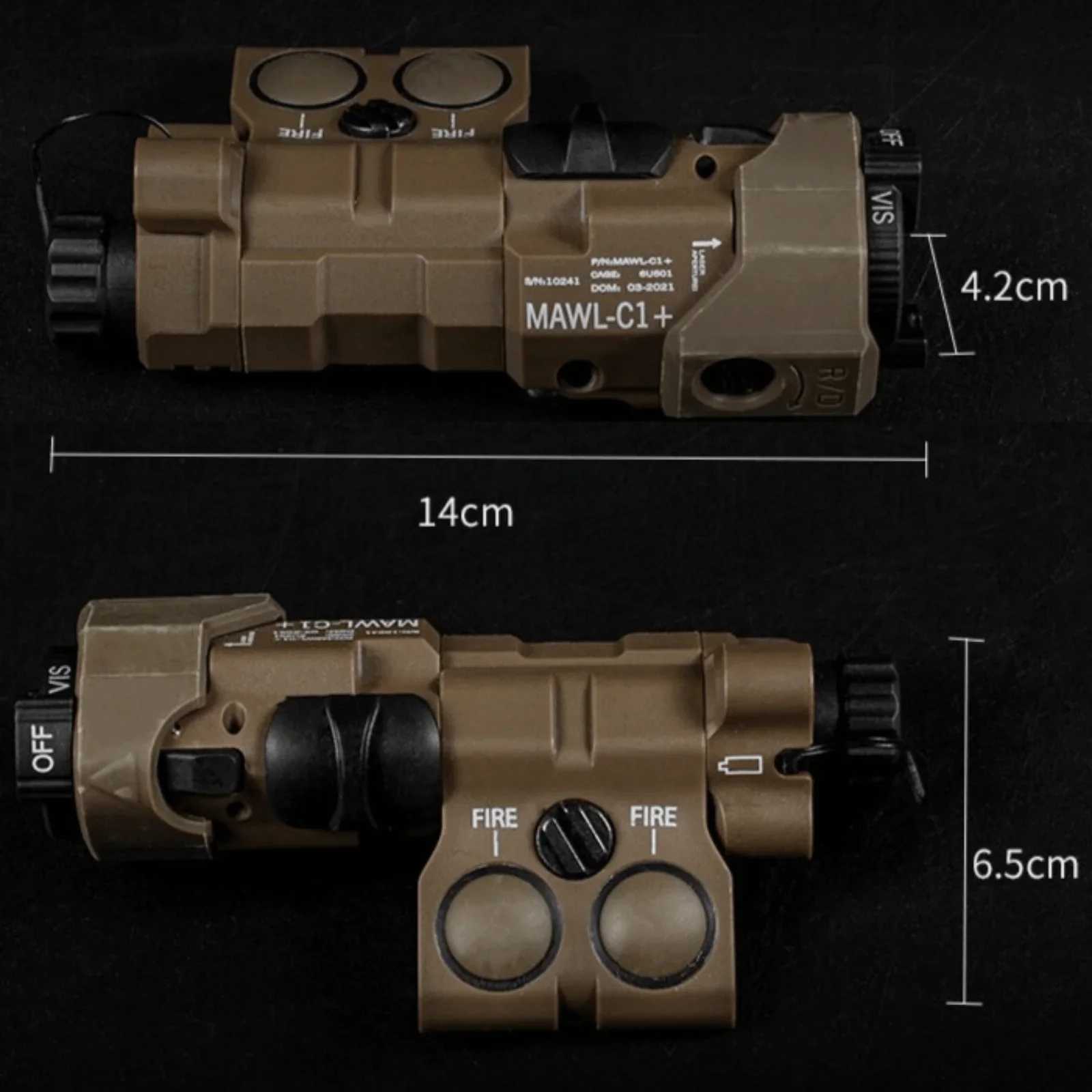 Battery Case MAWLC1 Style for CR123/AAA/AA Dummy Aiming Device Waterproof Stored Box for Airsoft Cosplay Ornament OutdoorXJ250701