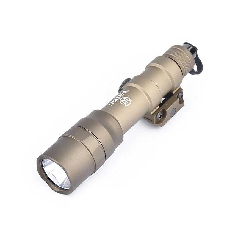 WADSN SF M600 M600DF Tactical Flashlight 1400 High Lumens White LED Lamp Scout Light Fit 20MM Picatinny Rail Airsoft Accessories XJ250701