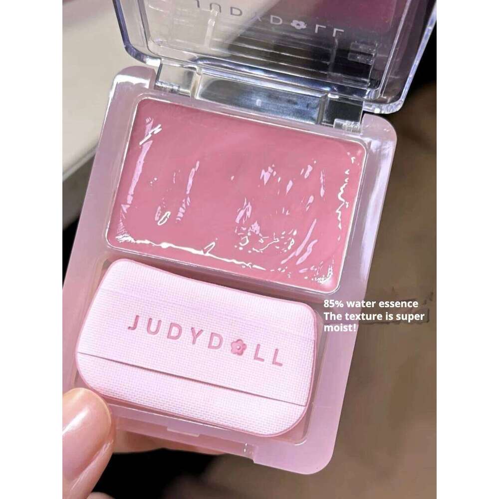 Judydoll Water Light Blusher Cream Mirror Watery Moisturizing Gloss Texture Portable ltipose Expanding With Puff X250702