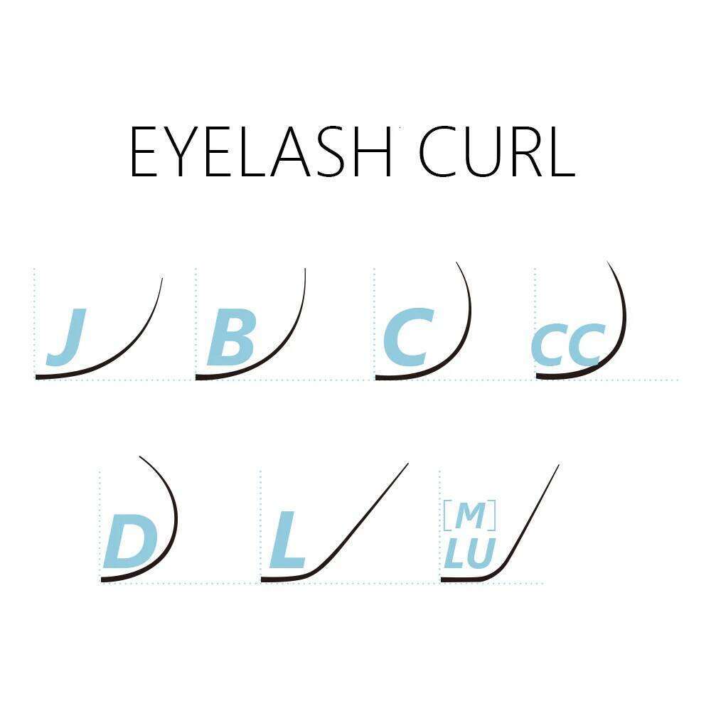 GLAMLASH Mix 7~15/15-20/20-25mm Handmade Korean Pbt J/B/C/D/L/LU(M) CURL Eyelash Extension Natural Soft Faux Mink Lash X250702