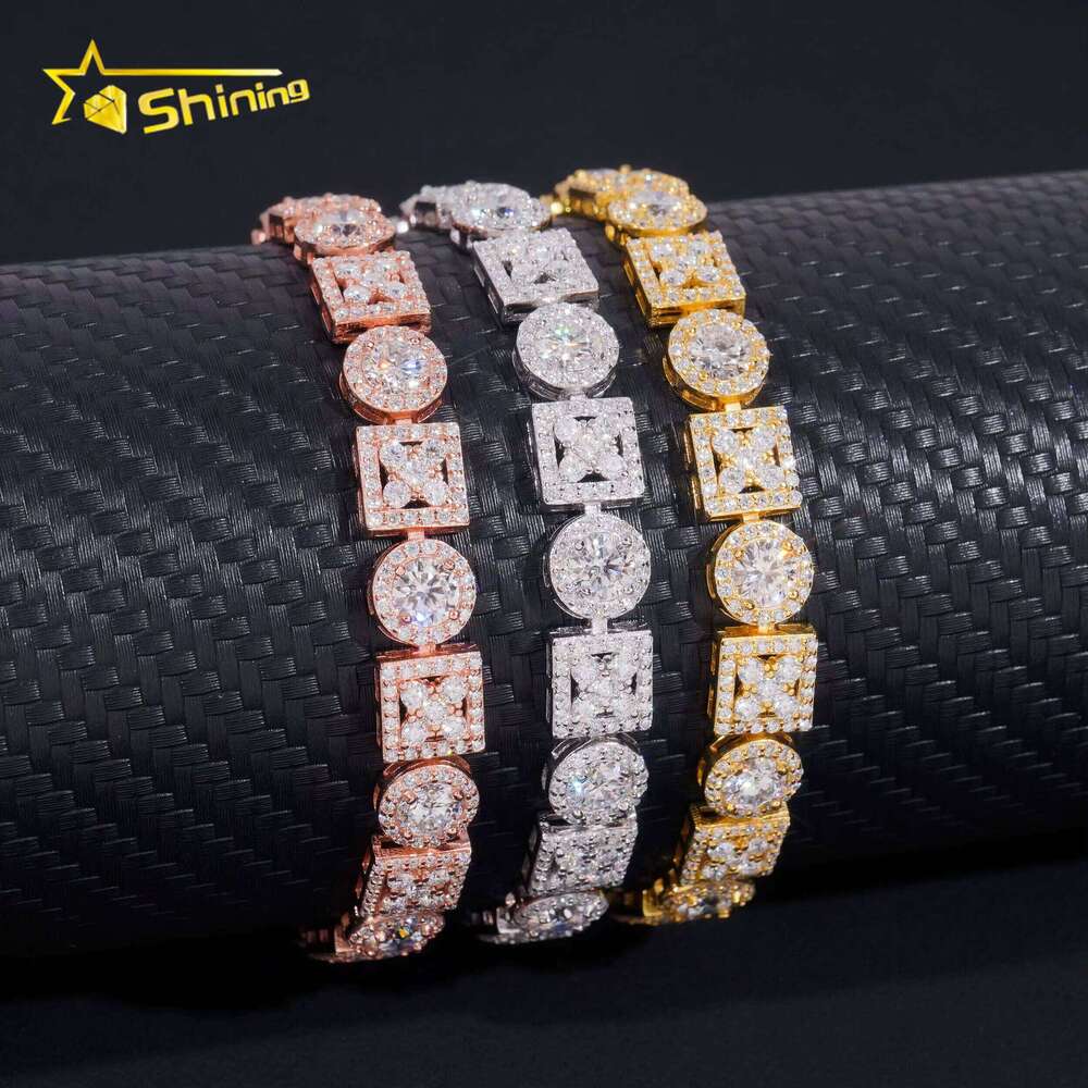 New Arrival Sterling Sier Moissanite Pass Tester Dias Fast Shipping Women Men Unisex Bracelet