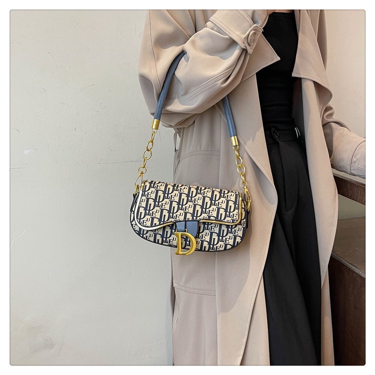 Free Shipping Designer Bag 2025 Shoulder Bag Saddle Bags Luxury Crossbody bag High Quality Women's handbag Purse Leather Print Underarm Bag Class