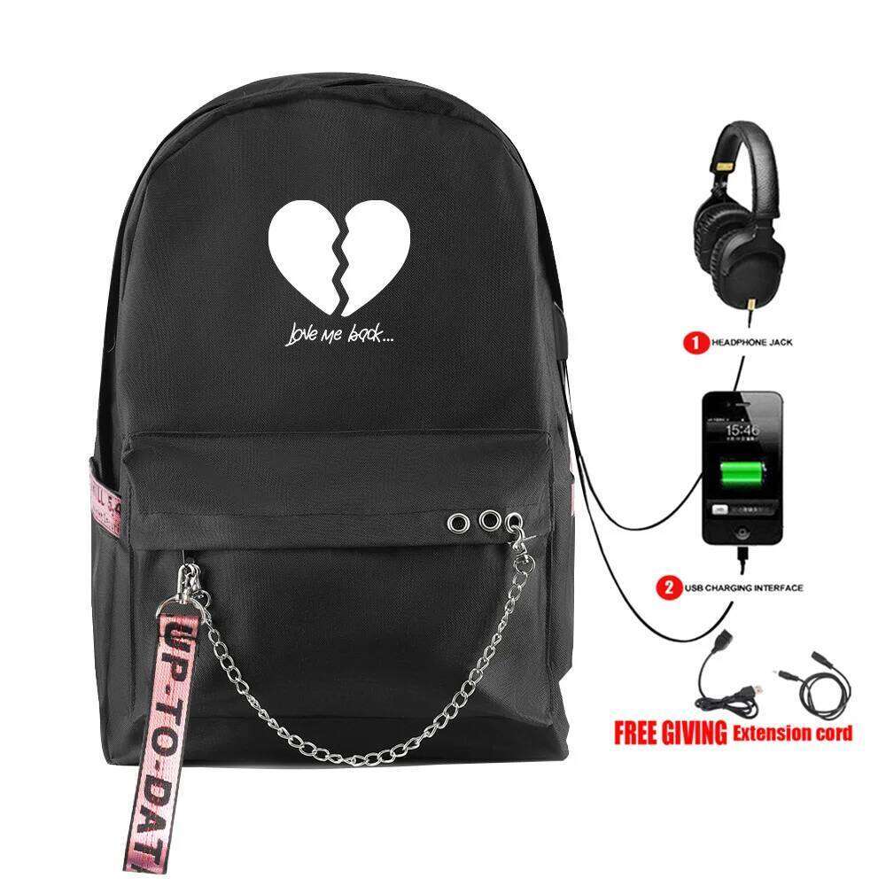 Fashion Novelty payton moormeier Student School Bags Unisex Print Oxford Waterproof Notebook Usb Rechargeable Travel Backpacks