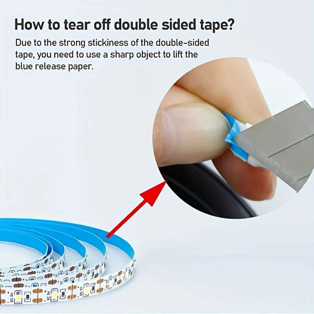 Purple 5V USB LED Strip Lights for Smart TV Backlighting Gaming Room Decor Christmas Lights Kitchen Closet Wardrobe Decoration W250701