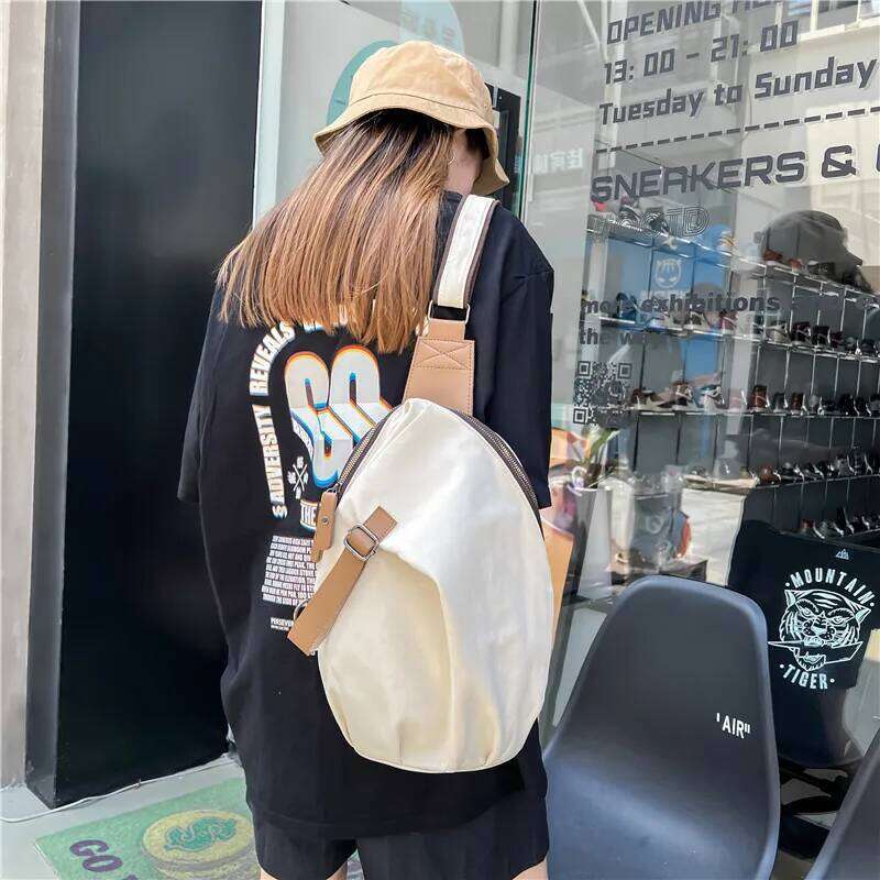 Multi-Pocket Unisex Fanny - Sporty Chest Rig Bag, Hip Hop Waist Pack for Phone & Essentials, Durable Nylon Streetwear Bags
