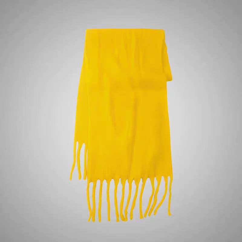 T1124 scarf Korean version cashmere scarf solid color tassel shawl winter cold protection warm all-match neck scarf