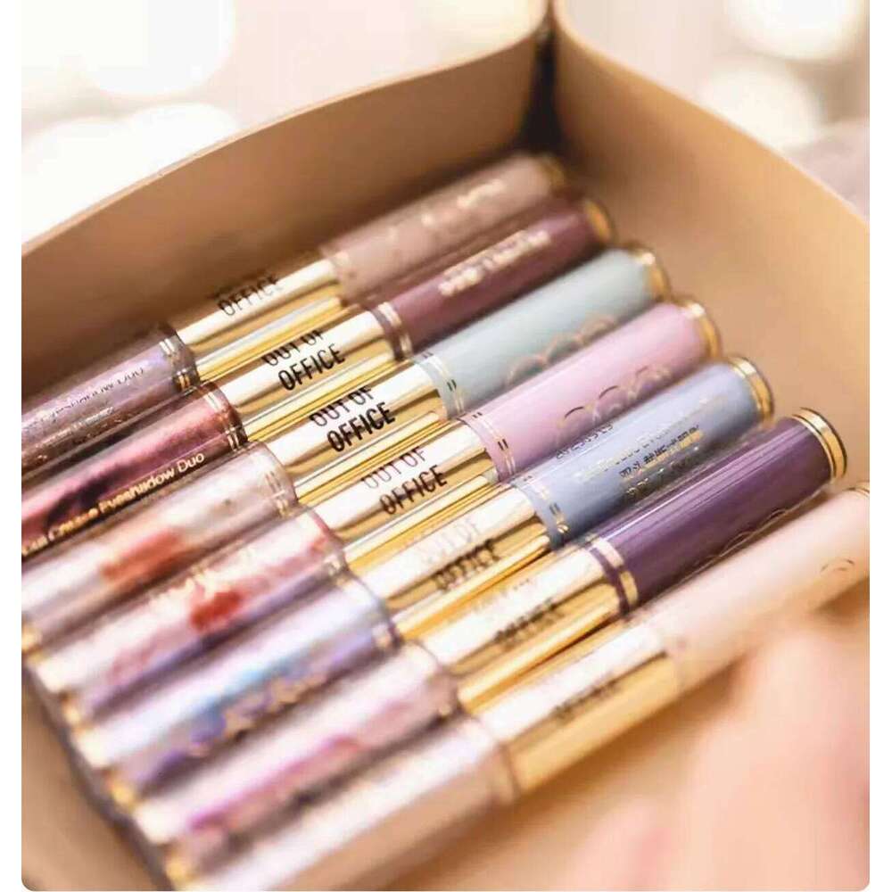 OUT OF OFFICE OOO Double Effect Liquid Eyeshadow Matte Glitter Fine Dia Eye Shadow Brighten OutOfOffice Makeup Cosmetics X250703