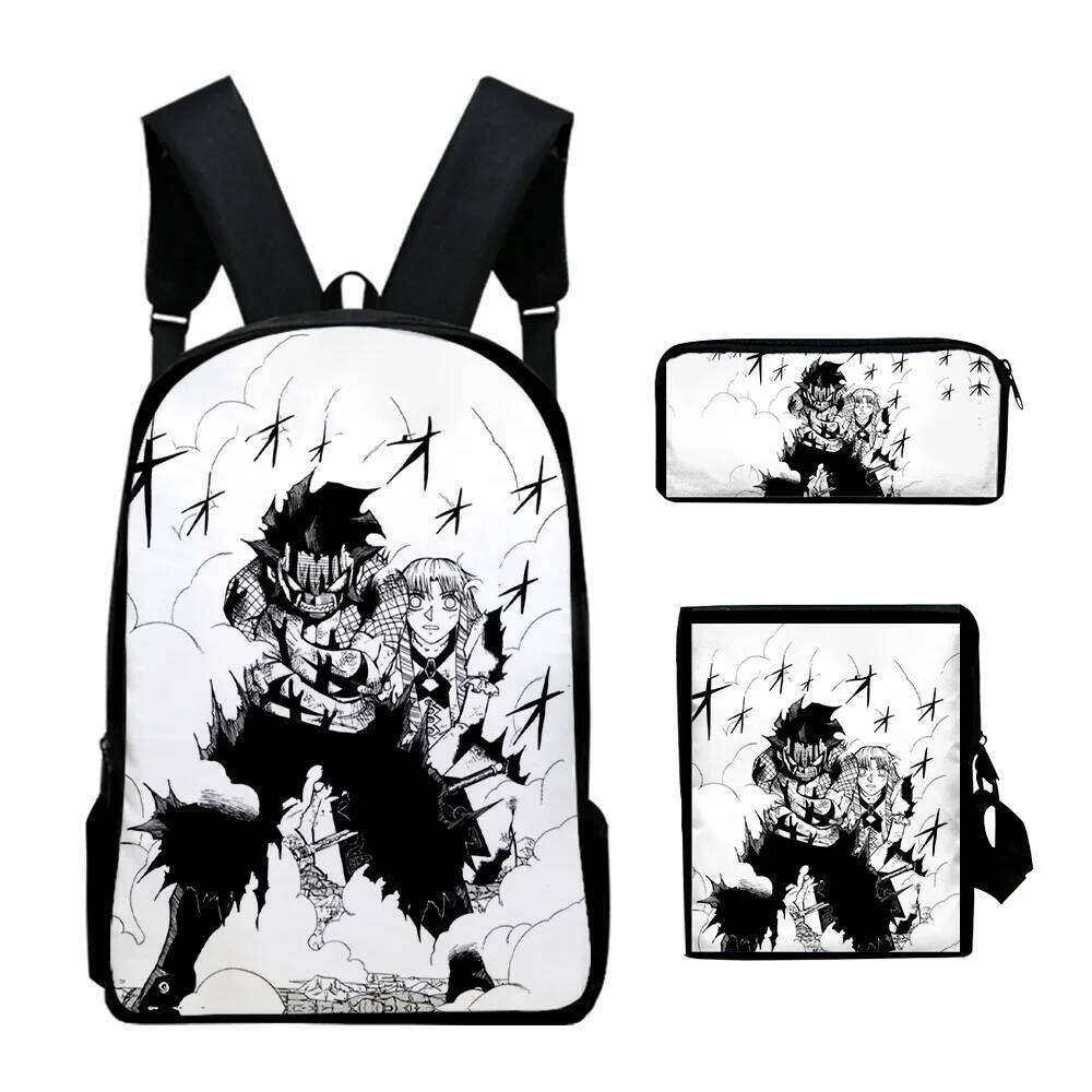 Fashion Novelty Zatch Bell Anime 3D Print 3pcs/Set pupil School Bags Laptop Daypack Backpack Inclined shoulder bag Pencil Case