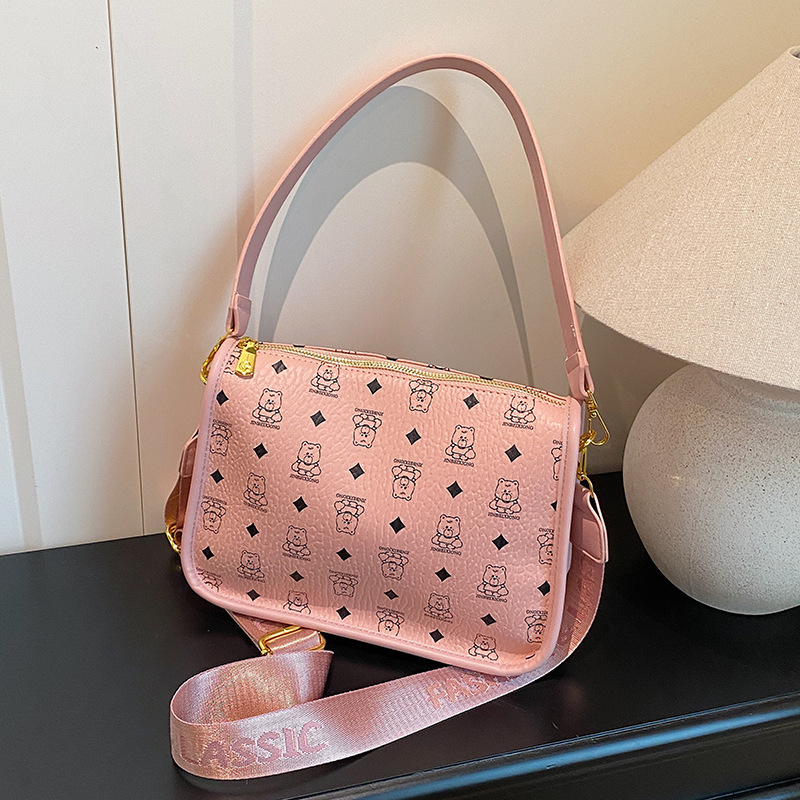 Free shipping designer High-End Wide Strap Pillow Bag Women Bag 2025 New Vintage Print Large Capacity Bag Single Shoulder Bag Crossbody Bag Women Bag