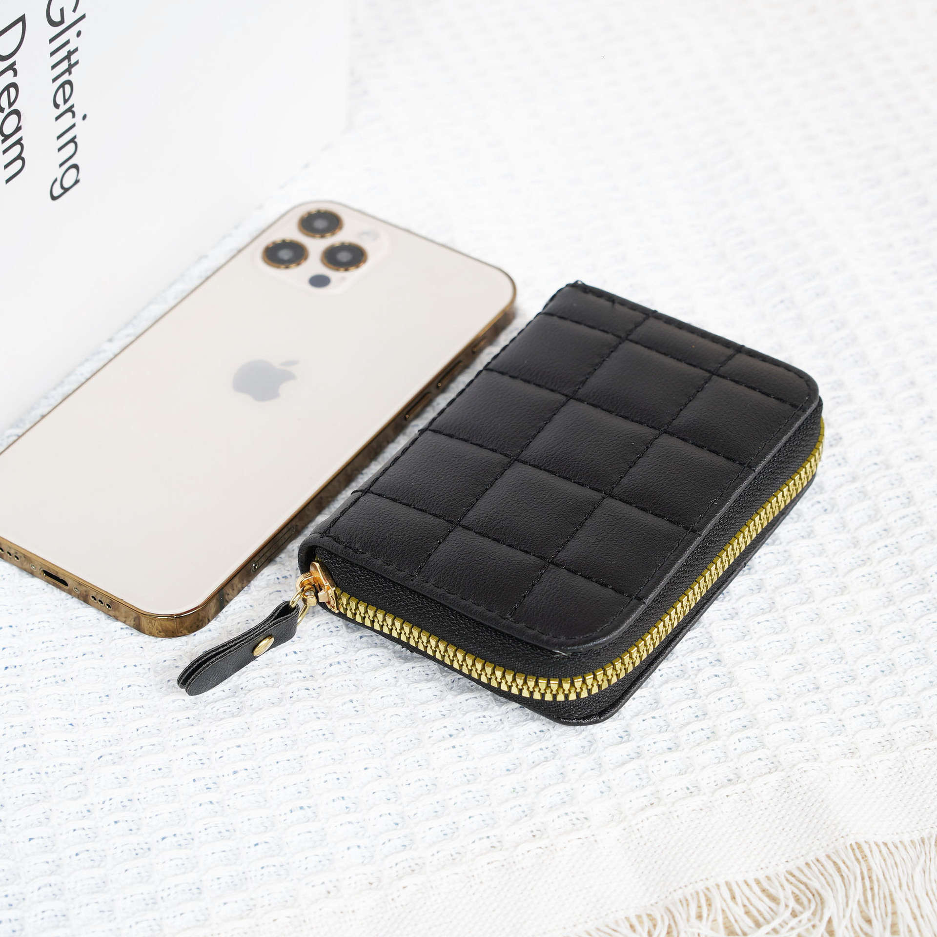 Designer Wallet Hot-selling Card Holder Plaid Multi-function Multi-card Slot Card Holder Compact Embroidered Style Luxury Bag Simple Mini Wallet Coin 