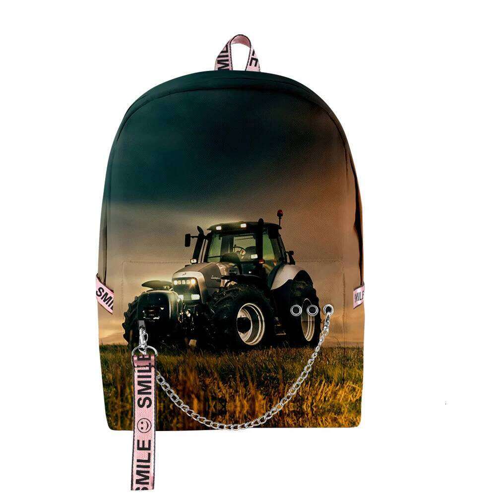 Cool Game Tractor Pattern Student School Bags Unisex 3D Print Oxford Waterproof Notebook multifunction Travel Backpacks
