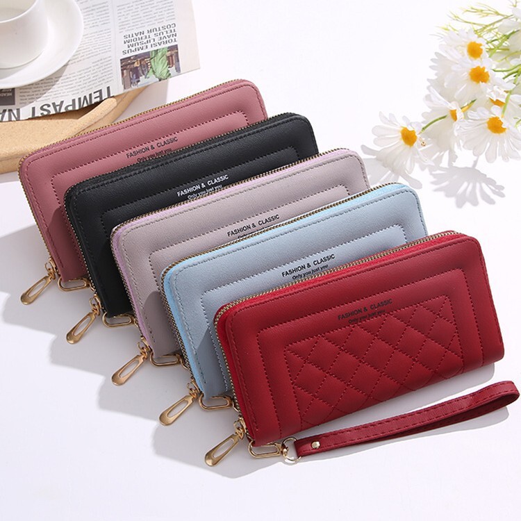 Designer Wallet Women's Wallet Long Style 2025 New Versatile Fashion Single Zipper Luxury Bag Large Capacity Multi-functional Clutch Purse Trendy