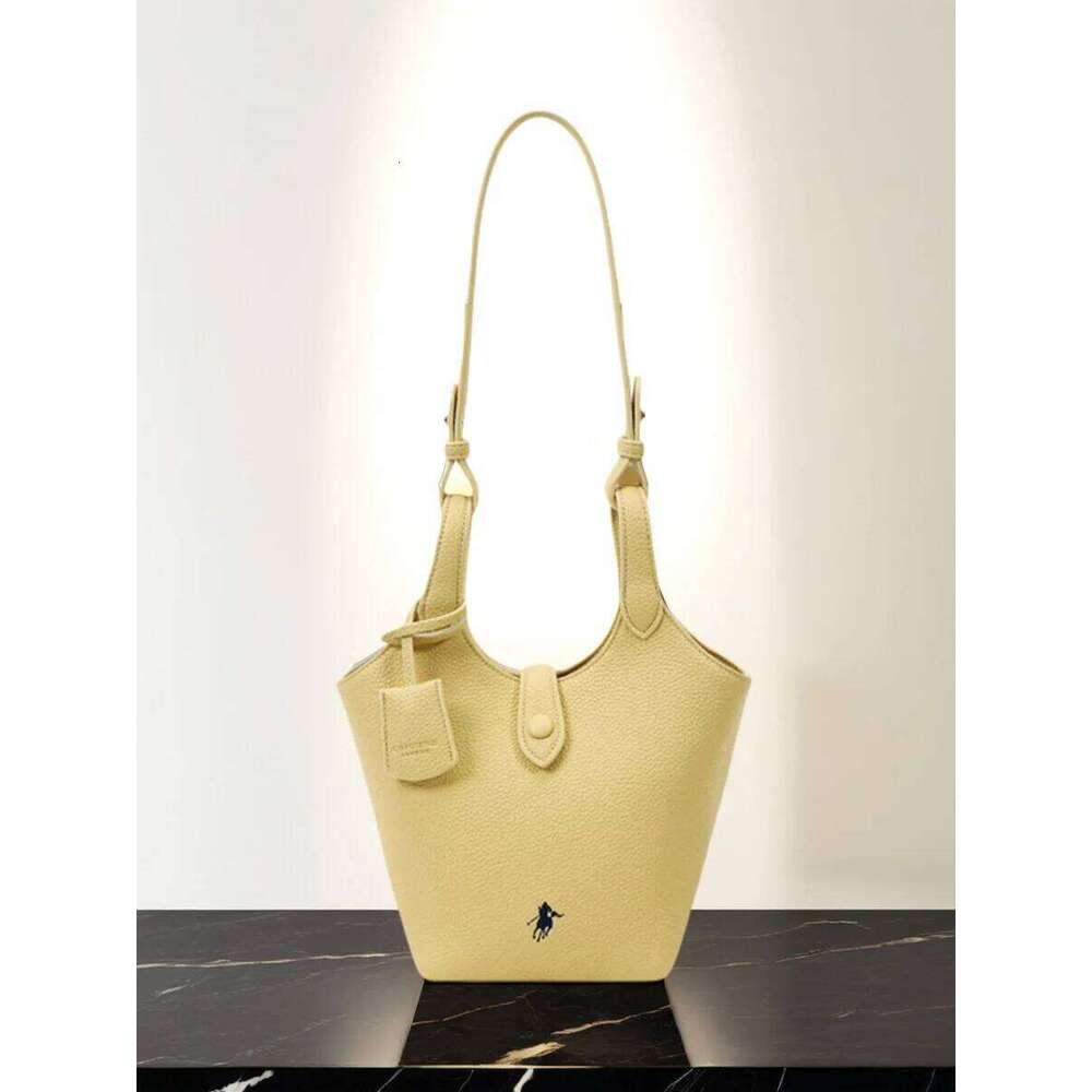Chio2nd Spring Summer Women's Yellow Buet Crossbody Soft Leather Oulder Bag Daily Use Basket Ape Handbag