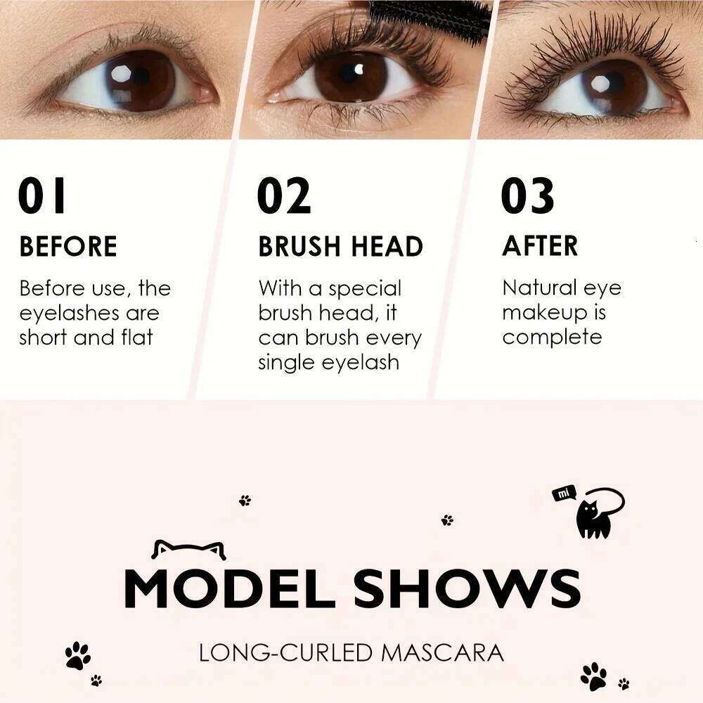 24-hour Waterproof Mascara Sdge-Proof Forla Smooth Application Ideal Sensitive Eyes Long-lasting for Extended Events X250703