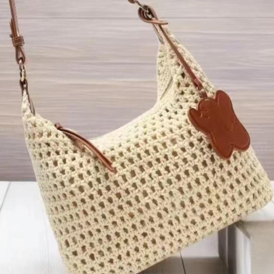 New crossbody new small knitting seaside handbag shoulder bag women 2025