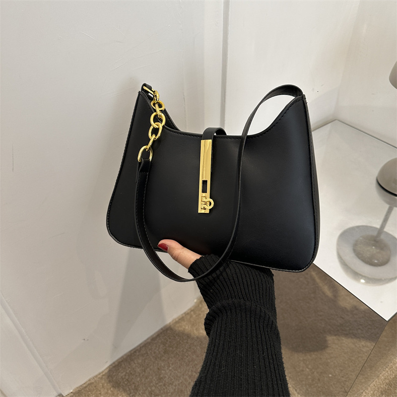 Designer Women's Texture Bag 2025 New Solid Color PU Underarm Bag Commuter Multi Functional Crossbody Bag Free Shipping Women's Shoulder Bag