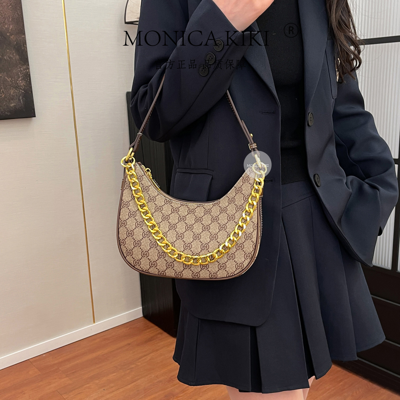 Free shipping designer bag Trendy European and American Retro Floral Color-Block Shoulder Bag Underarm Bag Large Capacity Tote Bag Women Commuter Vers