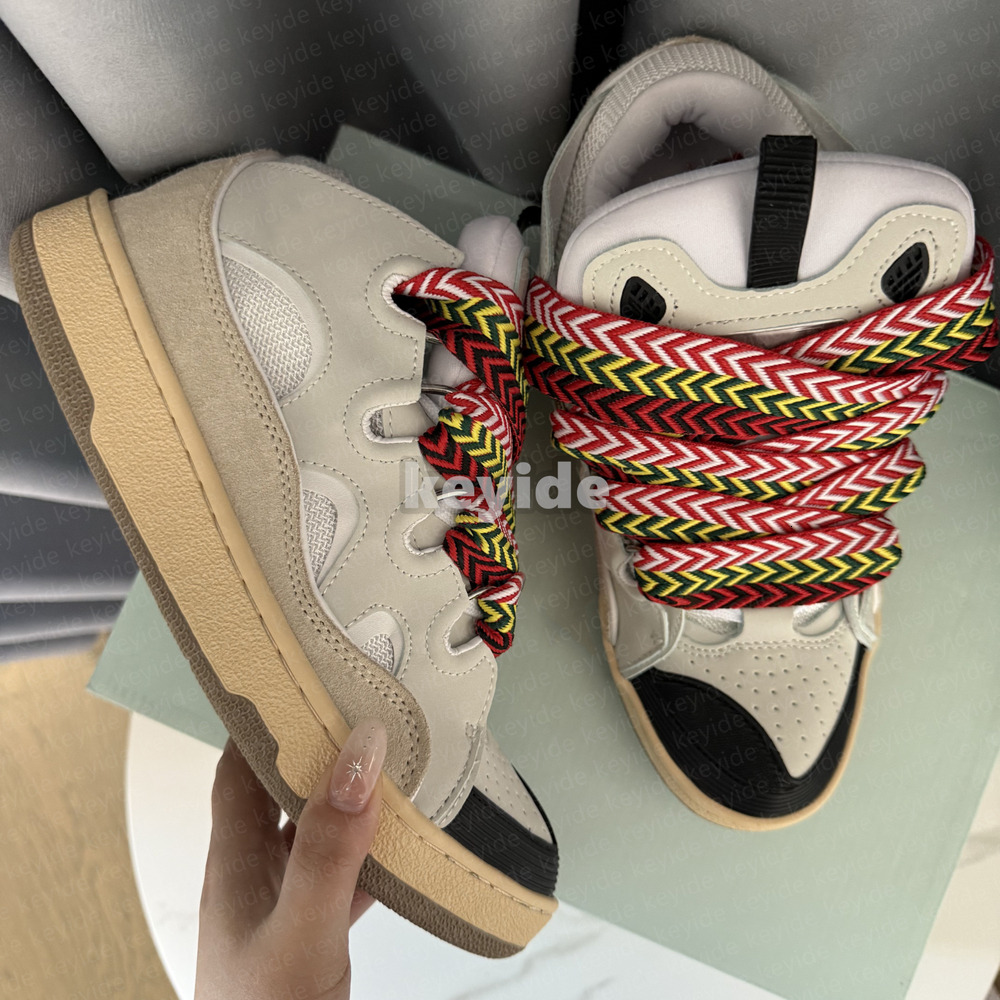 Designer Shoes Leather Curb Mens Womens Trainer Casual Shoes Running Shoes Extraordinary Curb Casual Sneaker Black Green White Pink Sports Trainers Size 35-46