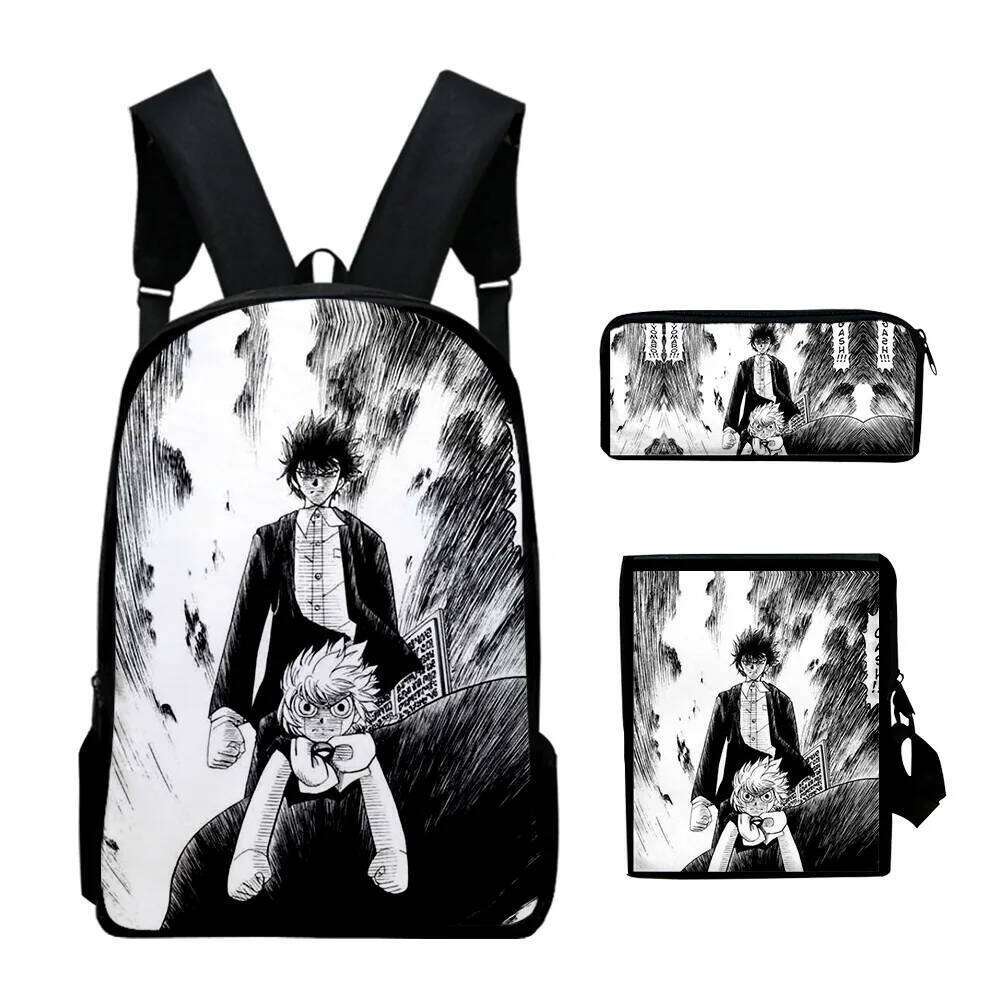 Fashion Novelty Zatch Bell Anime 3D Print 3pcs/Set pupil School Bags Laptop Daypack Backpack Inclined shoulder bag Pencil Case