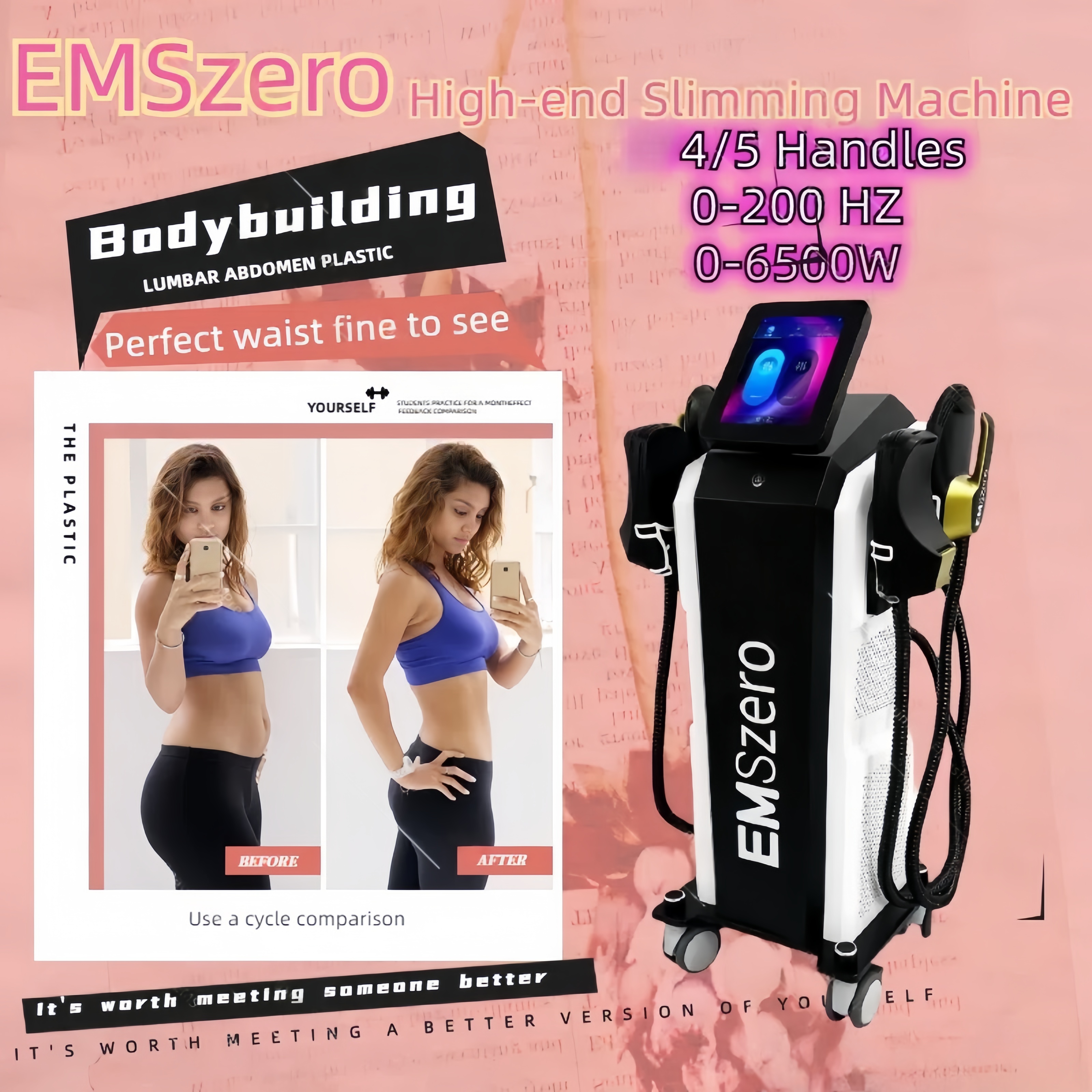 6500W 15 Tesla Slimming Machine Lose Weight Nova EMS Electro Muscle Stimulation Body Sculpt Butt Build EMSZERO