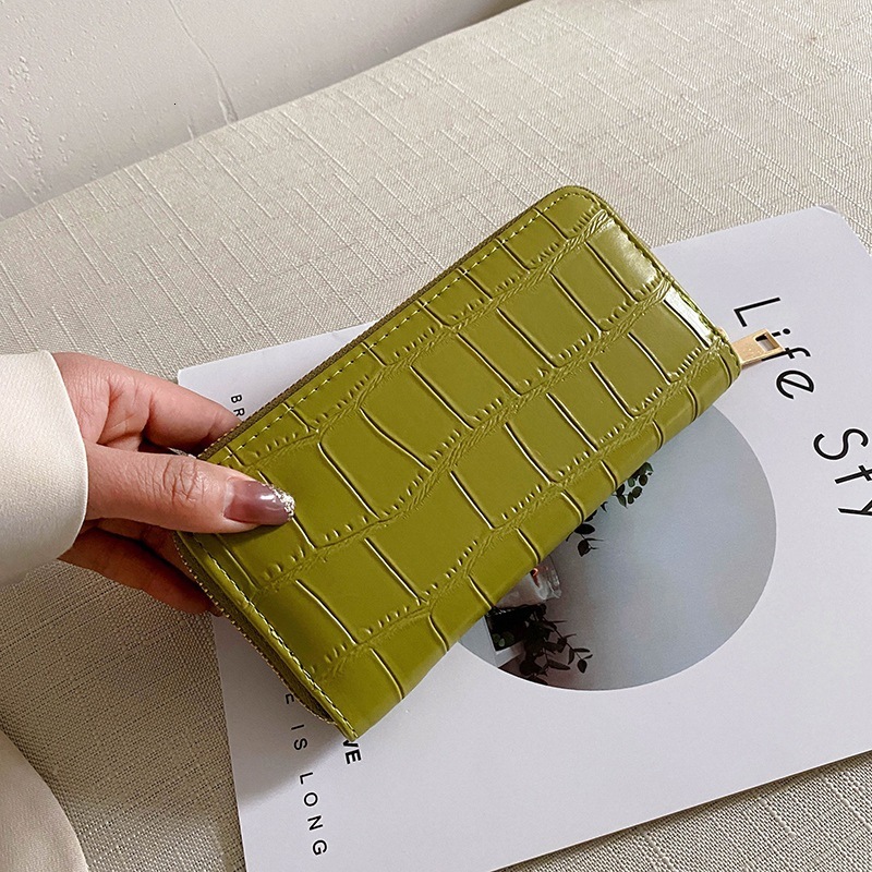 Designer Luxury Bag Wallet Women's Bag 2025 Casual New PU Leather Embossed Pattern Clutch Medium Long Multi-card Slot Ladies Wallet