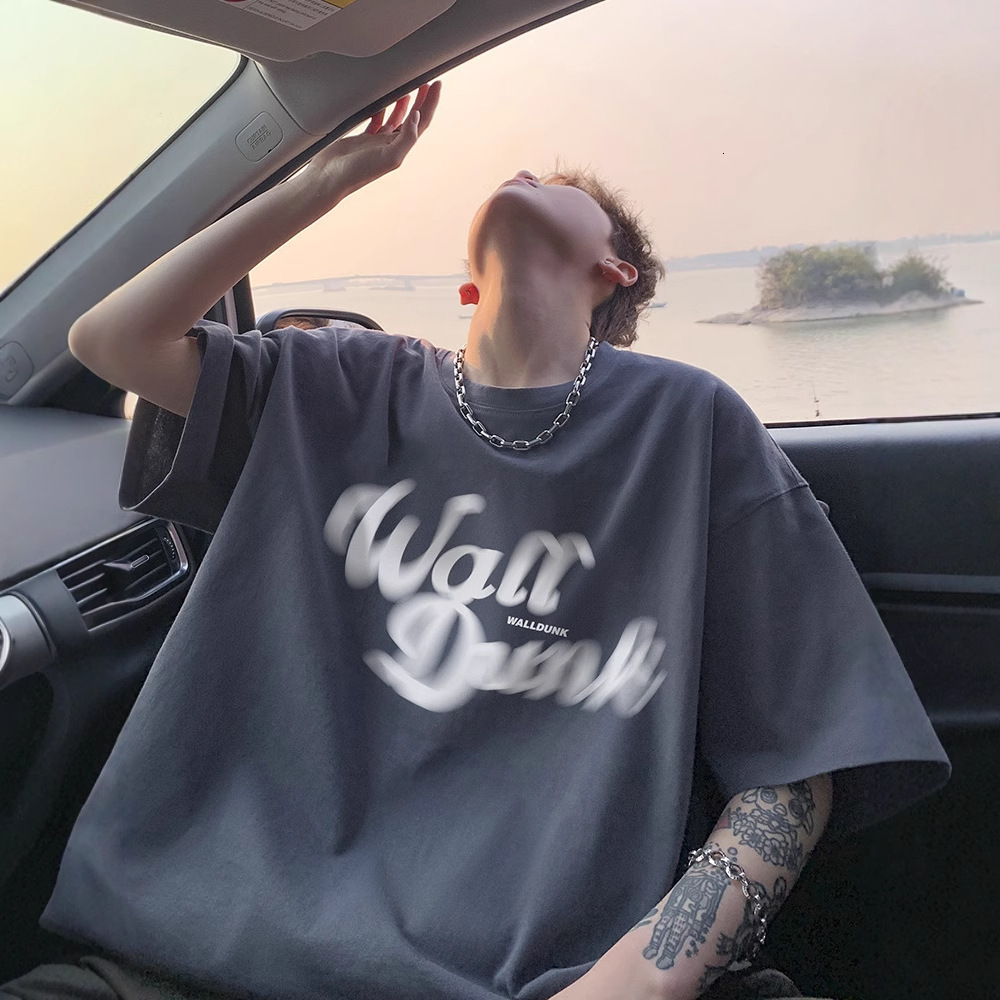 Skin-friendly Breathable Youth Short Sleeve T-shirt Designer Short Sleeves Men's Summer American Style Trendy Loose Heavyweight Half Sleeve Tee S