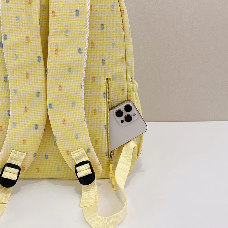 Ladies Shoulder Bag Large Capacity Fashion Trend Durable Casual Backpack Dopamine Matching Color Student Schoolbag 250703