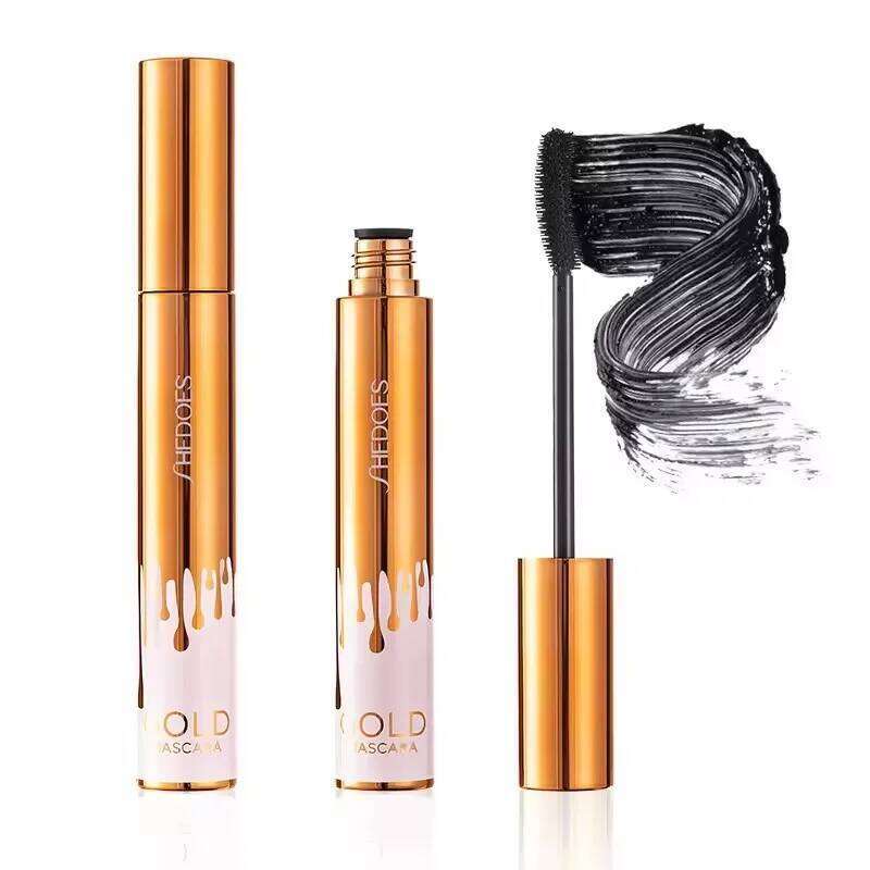 3D Lengthening Black Lash Eyelash Extension Eye Lashes Brush Beauty Makeup Long-wearing Gold Color Mascara X250703