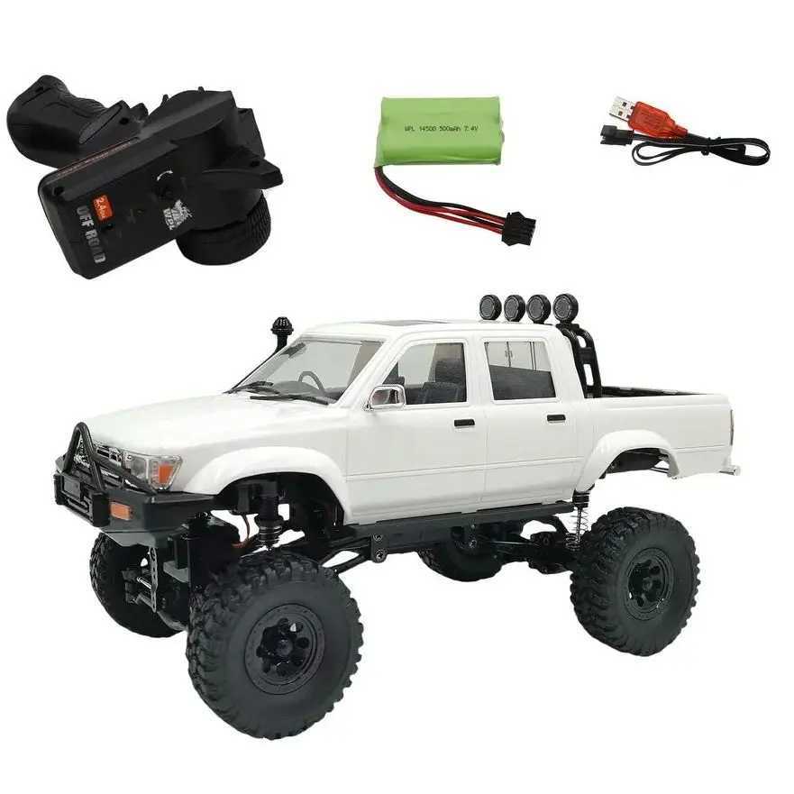 New WPL C64-1 RC CAR 1/16 2.4G Full Scale 4WD Adults Climbing Car Off Road Vehicle C24 Pickup Truck Remote Control Boy Toy Gifts XJ260703