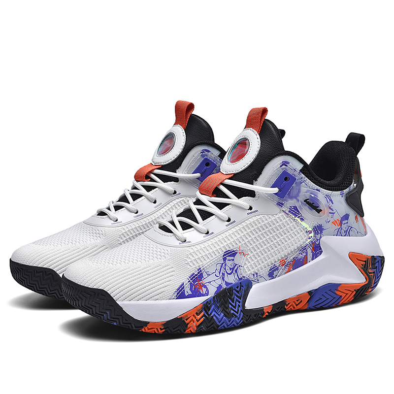 8881- Classic Fashion Wear resistant Breathable Anti slip Mesh Sports Shoes, Basketball Running Sports Walking Shoes, Rubber soled Men's Basketba