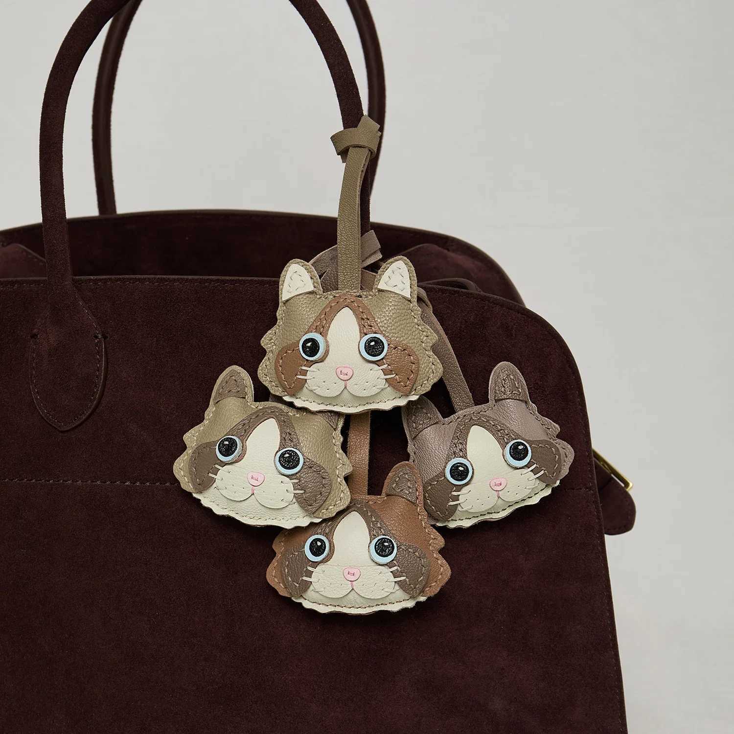 Unique Cute Sheepskin Handmade Ragdoll Cat Lucky Cat Key Bag Pendant Handbag Crossbody Bag Pendant Girl Birthday Gift W250703
