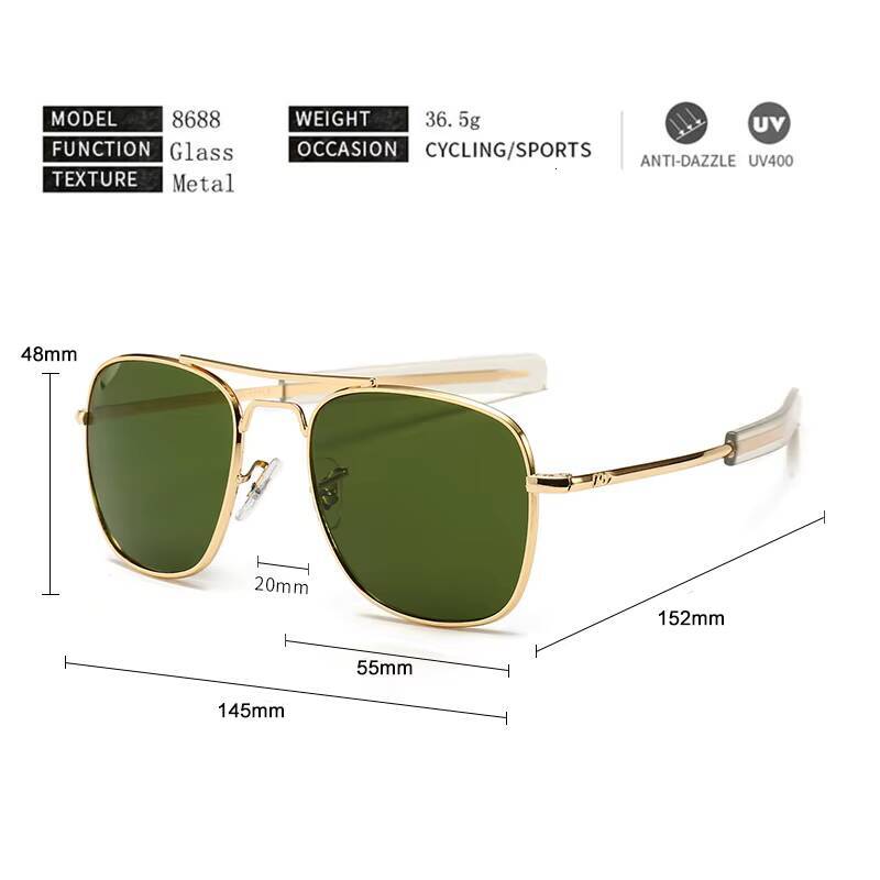 Aviation Sunglasses Men Women Outdoor driving pilot American Army Military Optical AO SunGlasses glasses Oculos de sol ddmythur