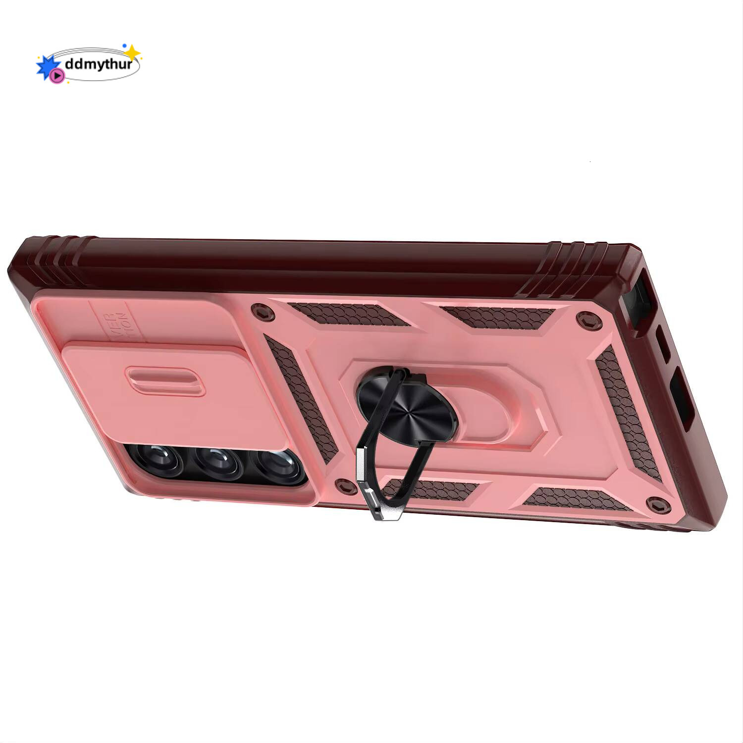 For Samsung Galaxy S24/S24+/S24 Ultra 5G Phone Case Hybrid Ring Kickstand Card Slot Camera Protection Hard Shockproof Cover ddmythur