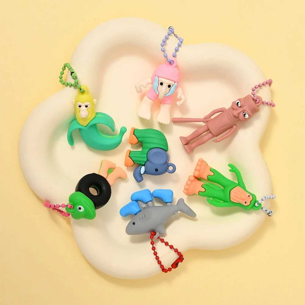 Keychain 24PCS Itan Brainrot Blind Box Tungtungtung Sahur Tralalelo Tralala Brr Patapim Keychain Pendant Blind Box Toys Z250703