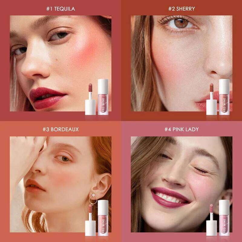 FOCALLURE Liquid Blusher 4 Colour Natual Face Long-lasting Matte Make Up Hangover Red Wine Blush korean Makeup X250703