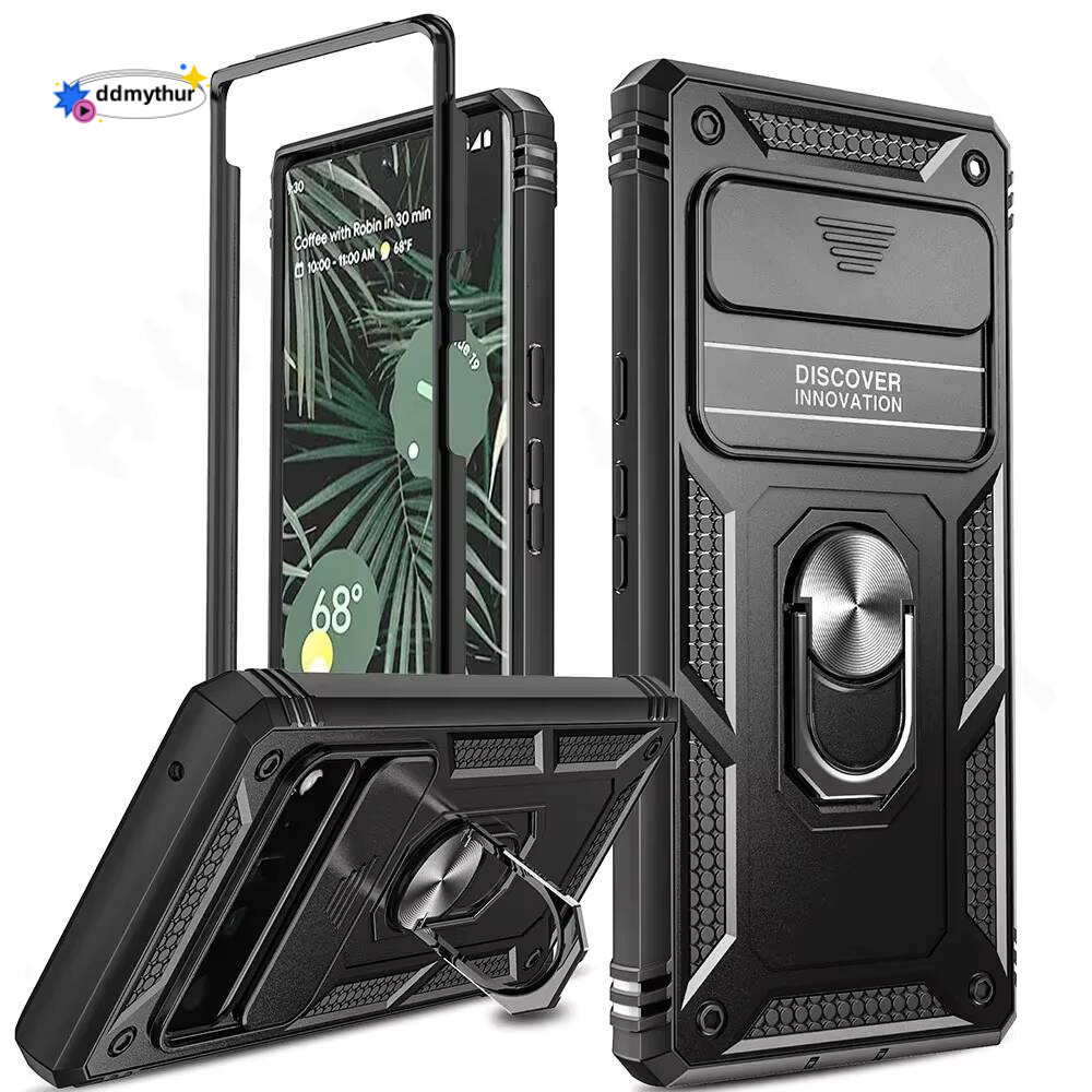 Shockproof for Google 9 8 6 Pro Cover with Sliding Camera Protector 2 in 1 Phone Case Kickstand Funda Pixel Shell ddmythur