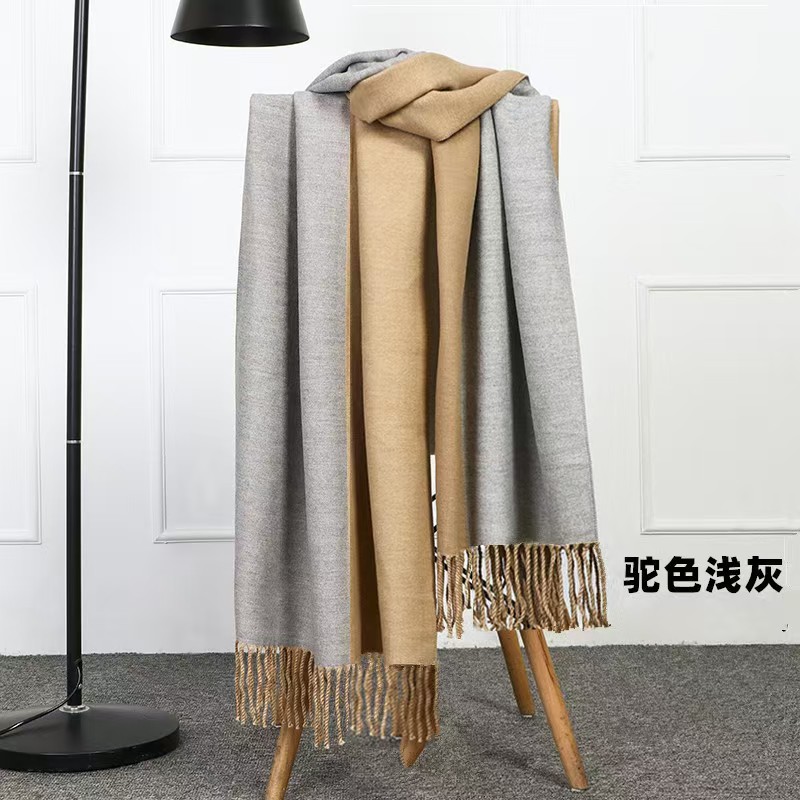 T1123 scarf women autumn and winter thick warm wool cashmere scarf ladies high-grade shawl outer double-sided scarf