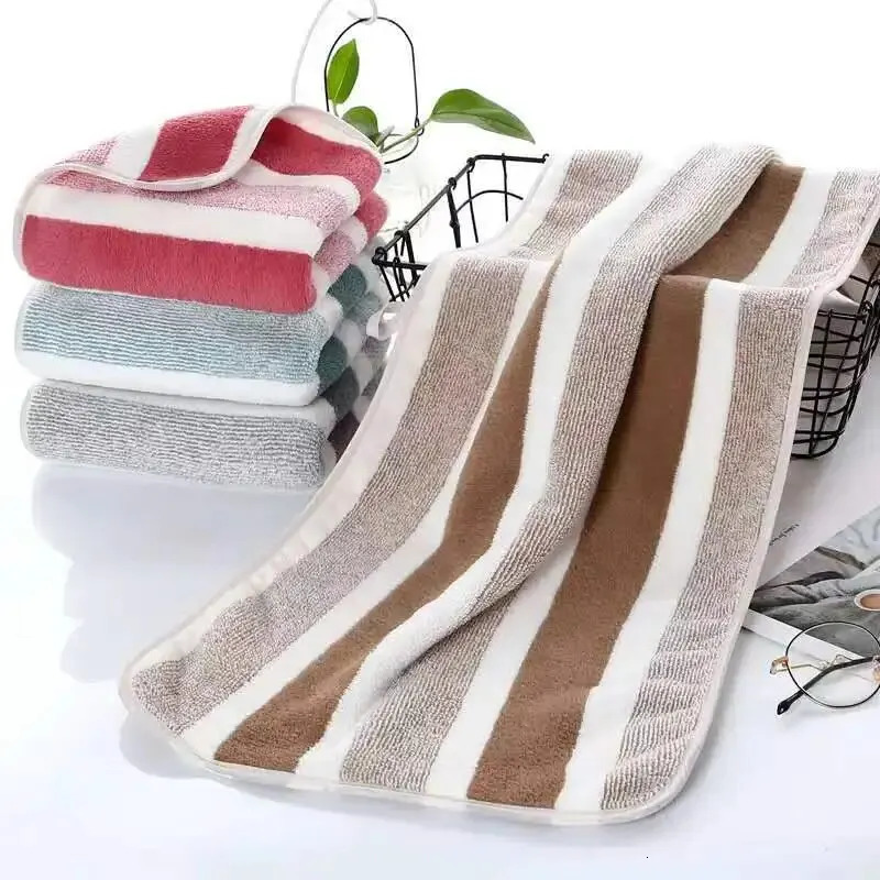 Striped Pattern Towel Set Soft Hand Bath Quick Drying Absorbent Towels For Bathroom 250703