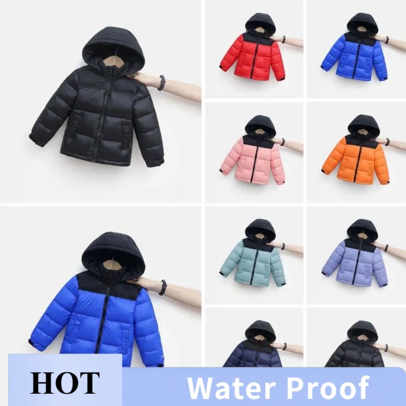 Ultra-Warm Kids Down Jacket Childrens Winter Coat 550FP Duck Down Hooded Water-Resistant Puffer Parka Outerwear