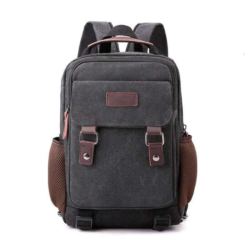 Small Mens Canvas Casual Backpacks for Men 2023 Mini Male School Bag Rucksack Man Multi-function Crossbody Bags Travel