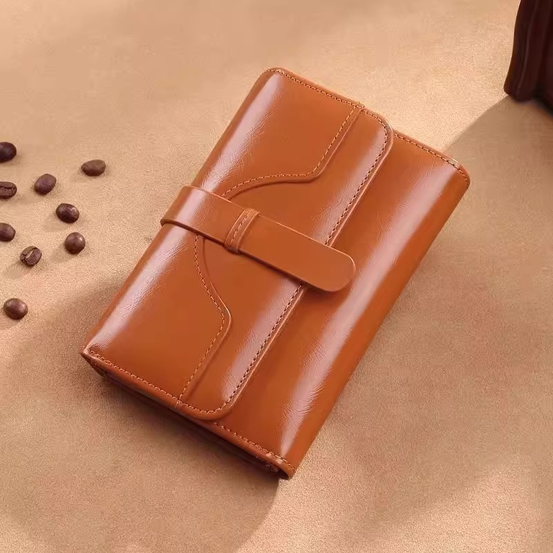 Designer Wallet New Women's Vertical Buckle Wallet Youth European and American Style Multi-Functional Multi-Card Slot Large Luxury bag Capacity D