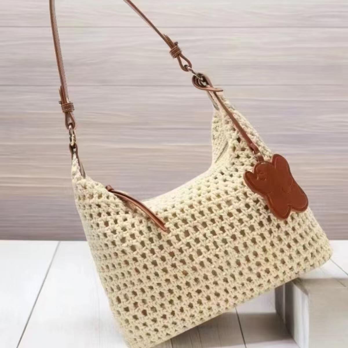 New crossbody new small knitting seaside handbag shoulder bag women 2025