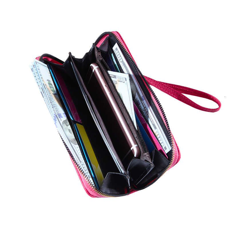 Designer Wallet 2025 Women's Wallet Female Style High-end Long Clutch Single Zipper Large Capacity Coin Luxury Bag Purse Phone Bag Horizontal Ver