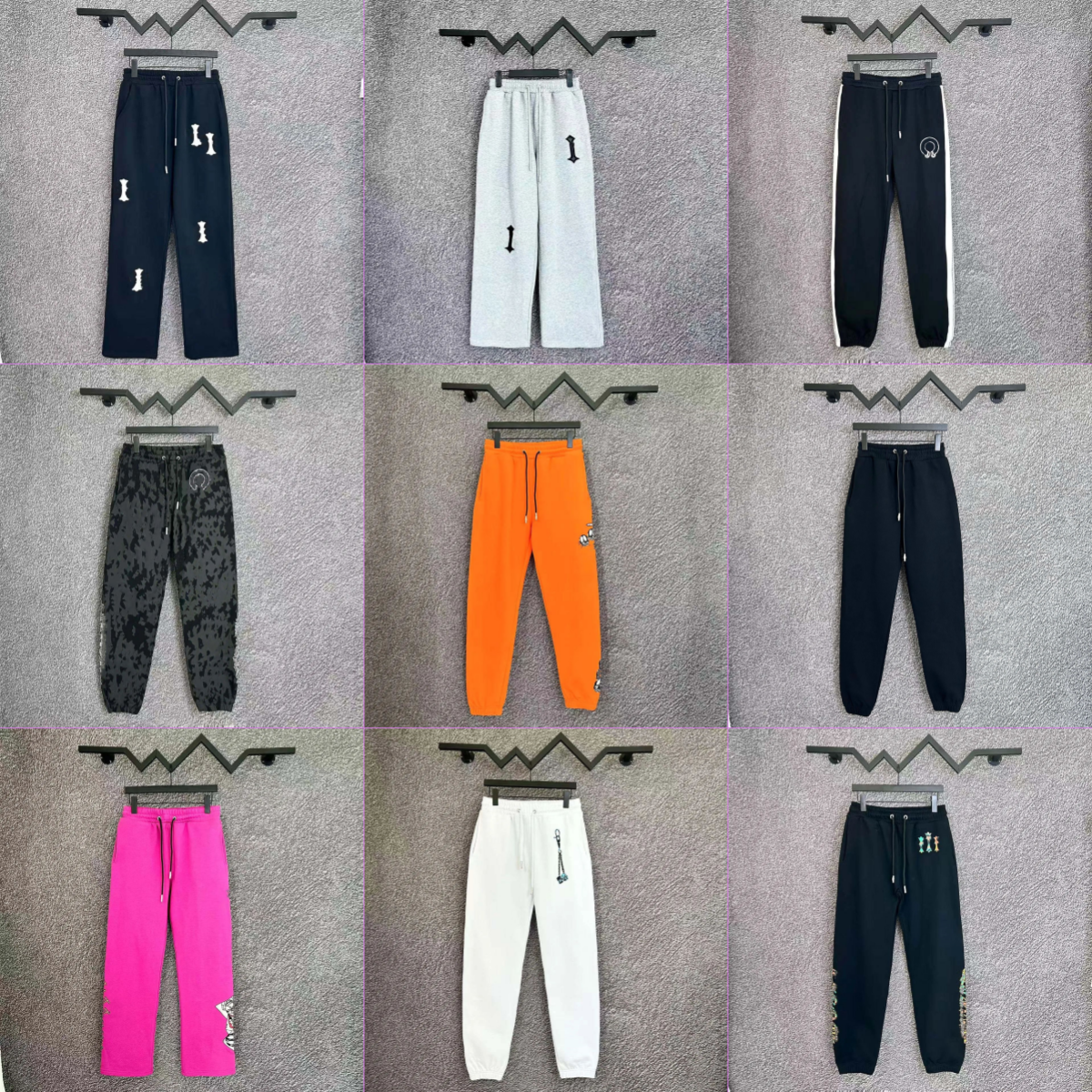 Chrome Pant New Men's Women's Pants Designer Make Old Washed Straight Trousers Letter Prints Sweatpants High Quality Luxury Trousers Motorcycle Cross Straight