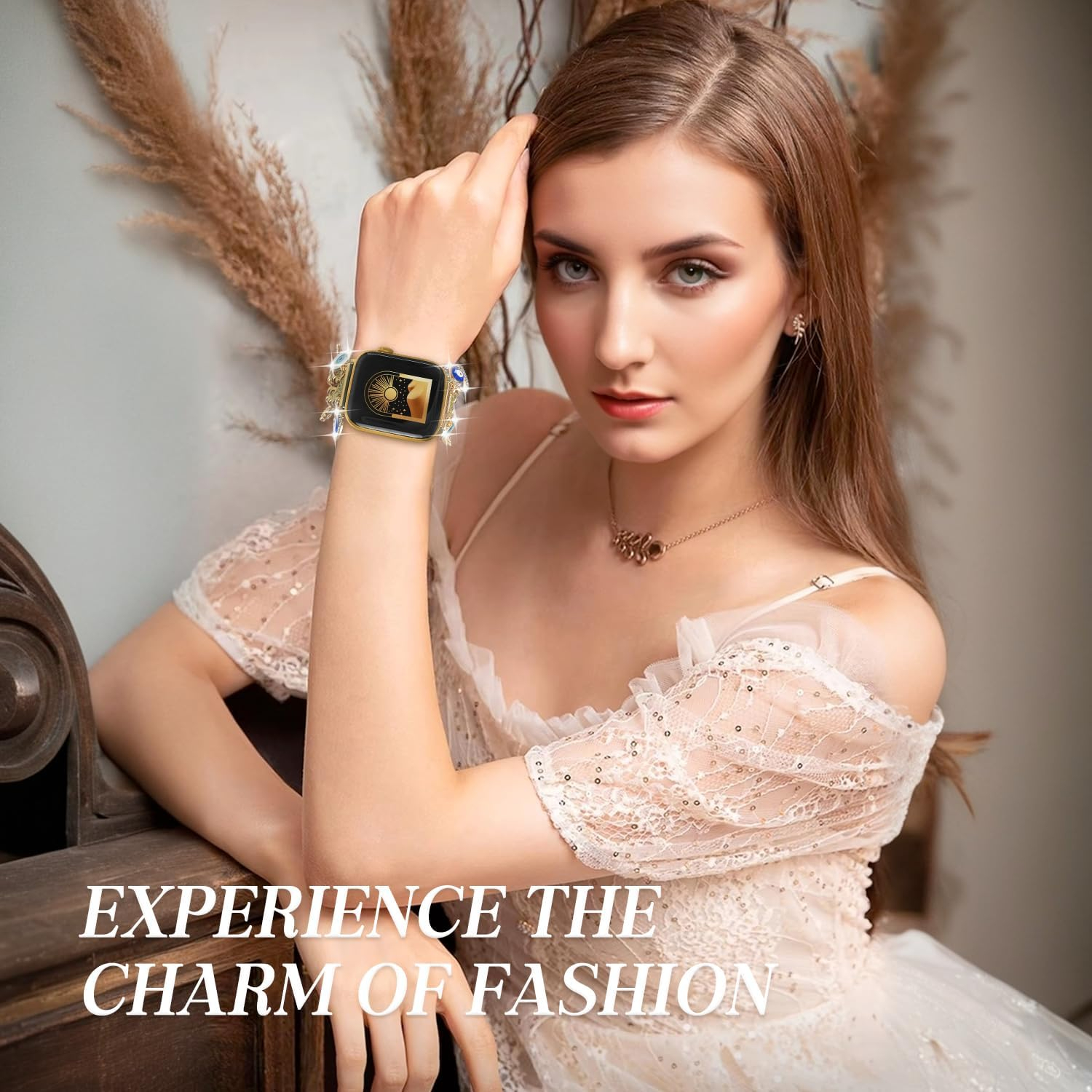 Women's Luxury Bling Metal Strap for Apple Watch 42mm,44mm,45mm,46mm,49mm, Compatible with Series SE/1 2 3