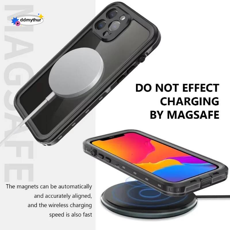 For iPhone 16 15 14 Plus 13 12 11 Pro XS Max XR IP68 Waterproof Phone Case Dustproof Diving Swim Surfing Cover Screen Protector ddmythur
