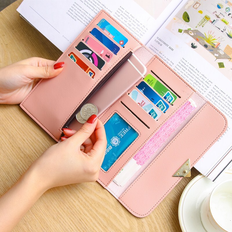 Designer Wallet Luxury Bag 2025 New Plain Heart-shaped Wallet For Women Long Multi-card Slot Buckle Phone Women's Wallet Factory Wholesale